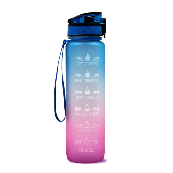 32 oz Hydration Bottle with Straw and Time Marker