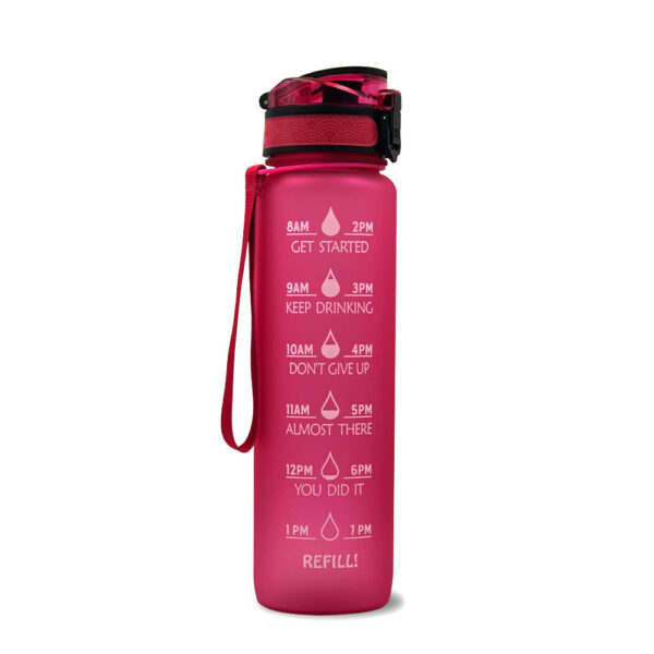 32 oz Hydration Bottle with Straw and Time Marker