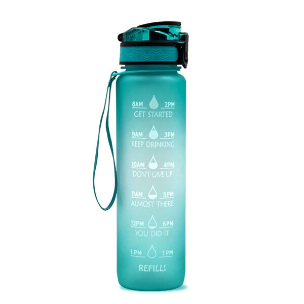 32 oz Hydration Bottle with Straw and Time Marker