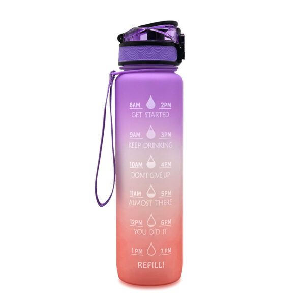 32 oz Hydration Bottle with Straw and Time Marker