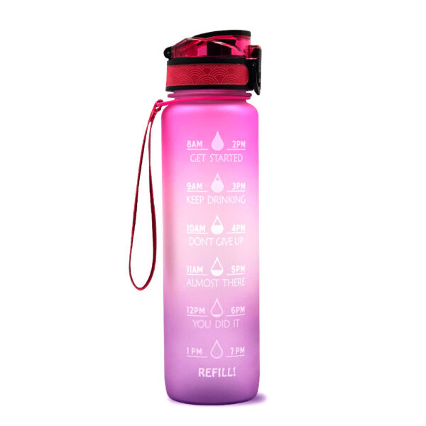 32 oz Hydration Bottle with Straw and Time Marker