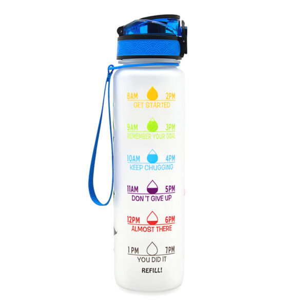 32 oz Hydration Bottle with Straw and Time Marker