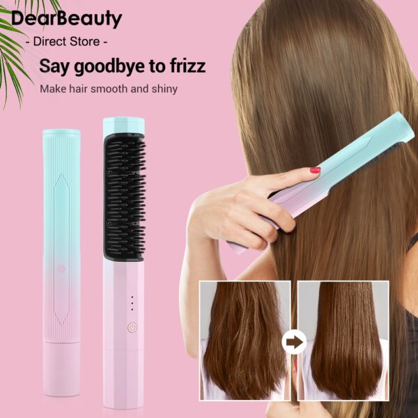 Rechargeable Hair Wireless Straightener Curler