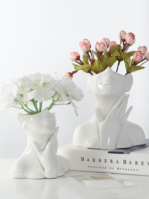 Nordic Facial Art Vase