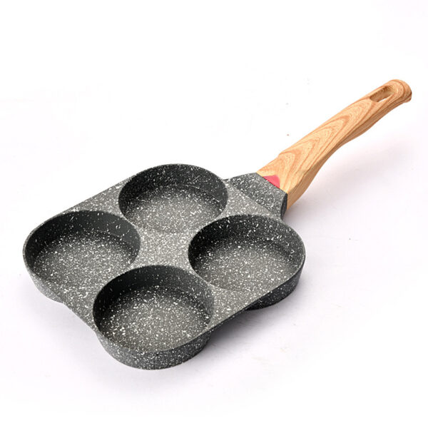 Four-hole Frying Pan, Medical Stone ,Non-stick.