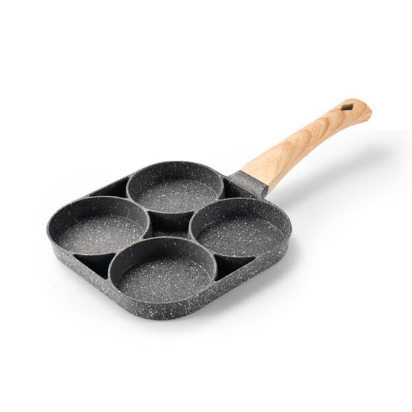 Four-hole Frying Pan, Medical Stone ,Non-stick.