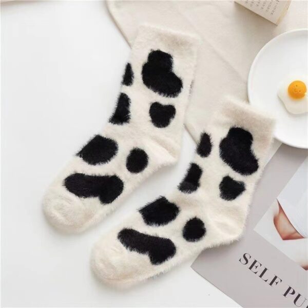 Luxurious Mink Fur Mid-Calf Socks