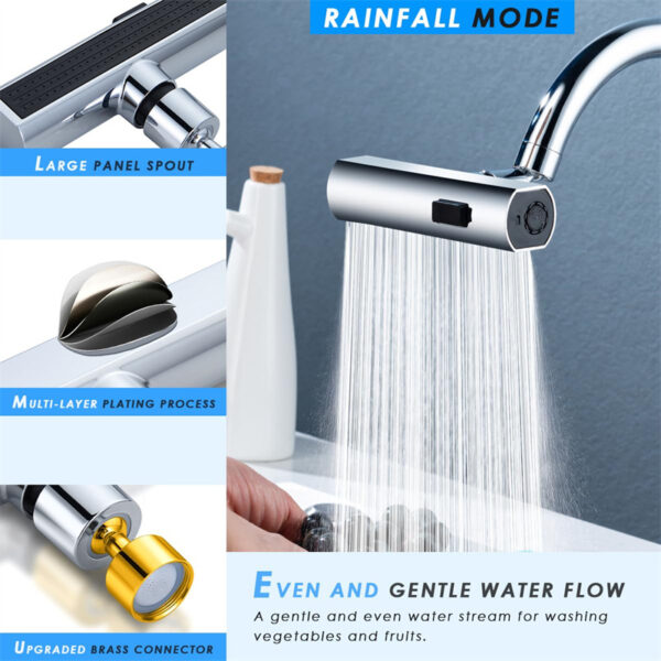 3-in-1 360° Waterfall Kitchen Faucet