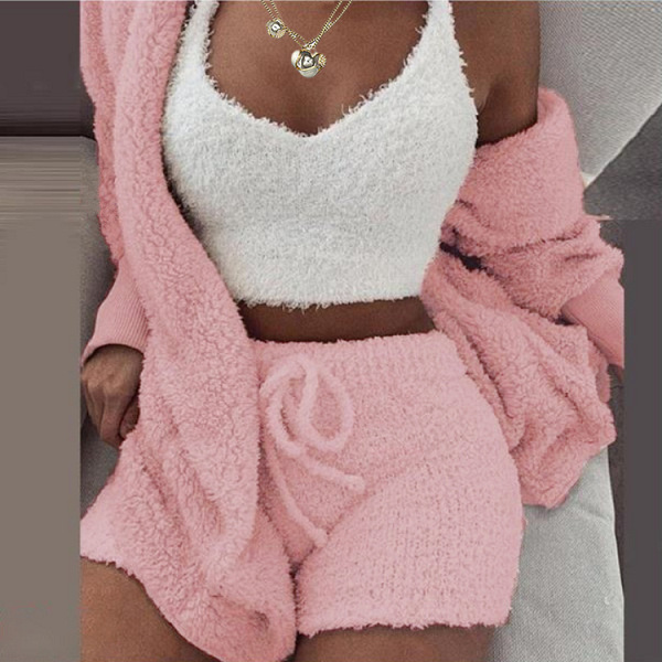 Ultimate Loungewear: 3-Piece Plush Set