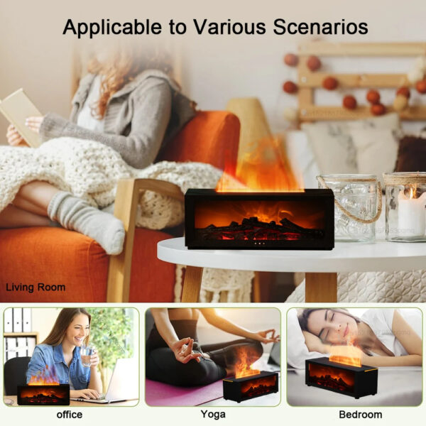 Cosy 3D Flame Effect Aromatherapy Diffuser